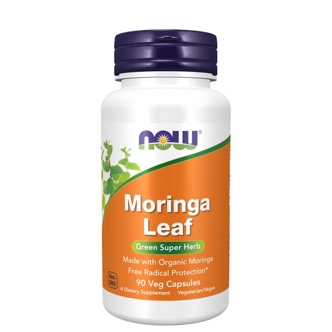 Now Foods Organic Moringa Leaf 400 mg 90 kapslar